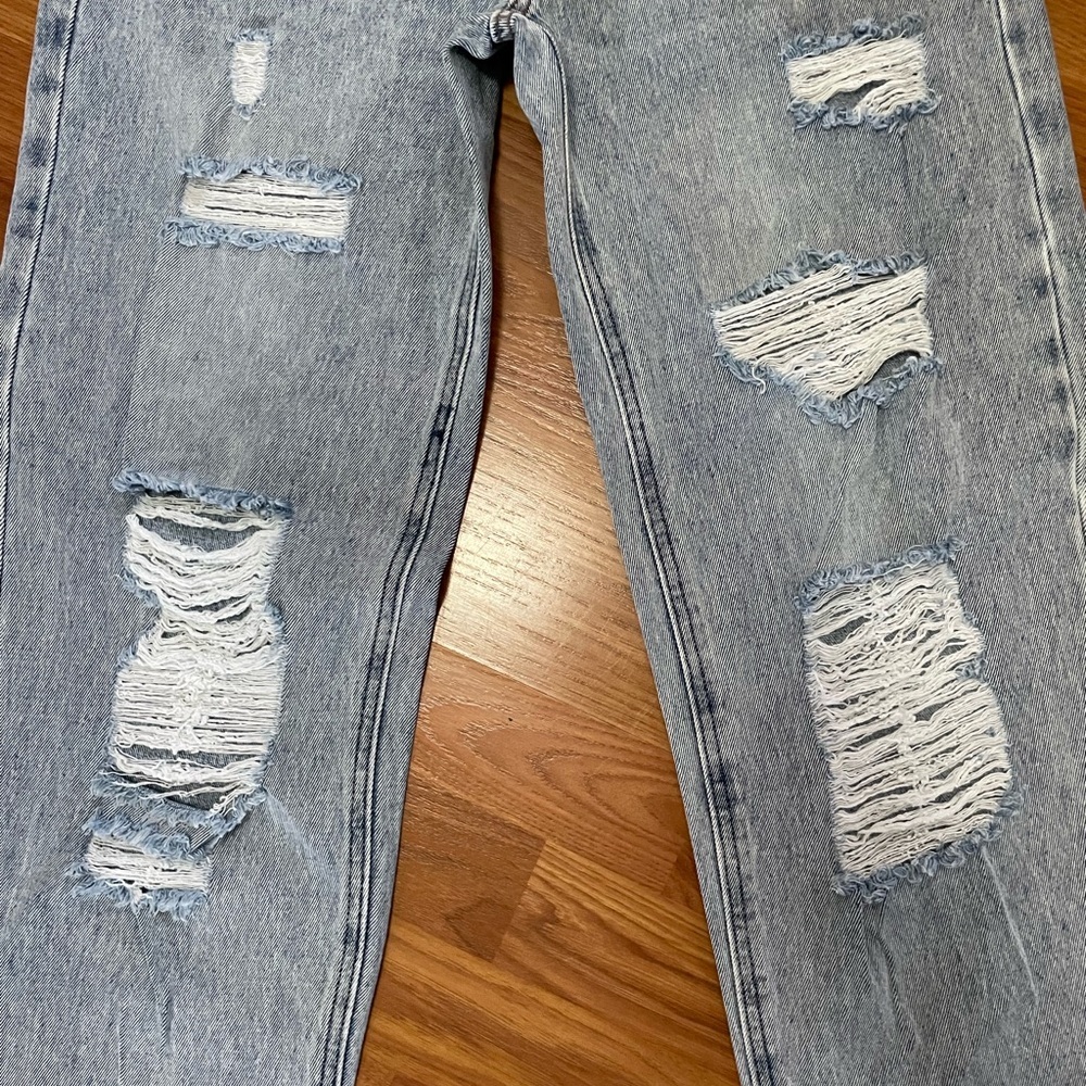 Zumiez Empyre Tori Courtney Wash Skate Denim Jeans Baggy High Rise Distressed 0 - Picture 8 of 16